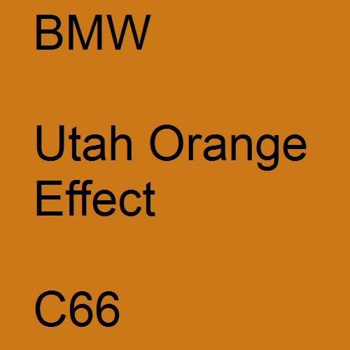 BMW, Utah Orange Effect, C66.